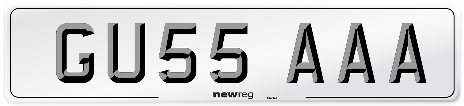 GU55 AAA Number Plate from New Reg